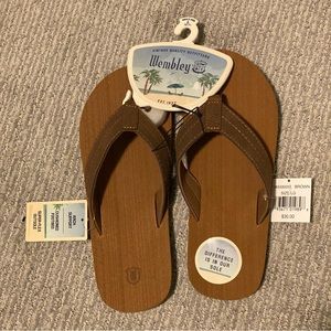 Wembley Mens Cushioned Footbed Flip Flops‎ with Arch support size Large (10-11)